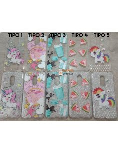 Funda de dibujos con purpurina para Samsung Galaxy S9 Plus