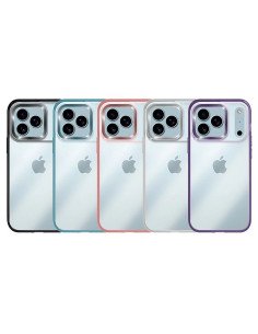 Funda acrílica bordes color iPhone 17 Pro Max